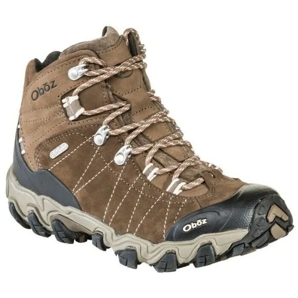 Oboz Bridger Mid B-DRY Boots Women US 9.5 Walnut Suede Waterproof Hiking EEE3668