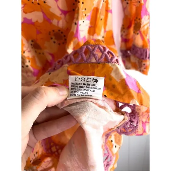 Olivia James the Label Taylor Dress in Poppy Sunset $265 XS