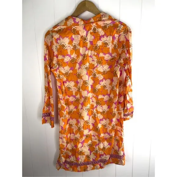 Olivia James the Label Taylor Dress in Poppy Sunset $265 XS