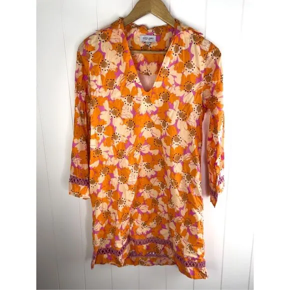 Olivia James the Label Taylor Dress in Poppy Sunset $265 XS