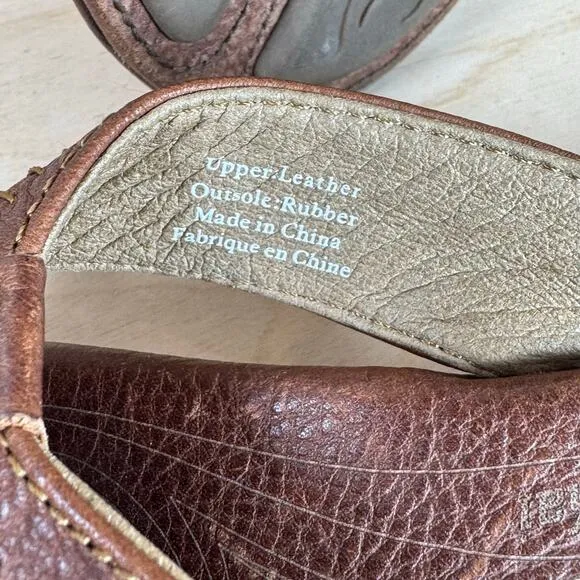 OLUKAI Hiapo Men's Beach Sandals, Full-Grain Leather Flip Flops comfort fit 11