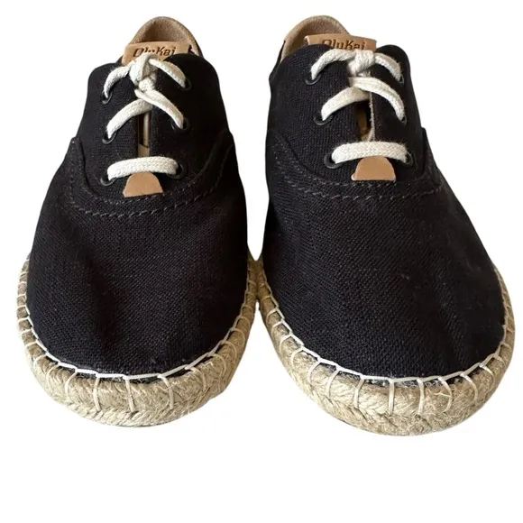 OLUKAI KAULA PA’A LLI CONVERTABLE LINEN ESPADRILLE SHOES SIZE 37