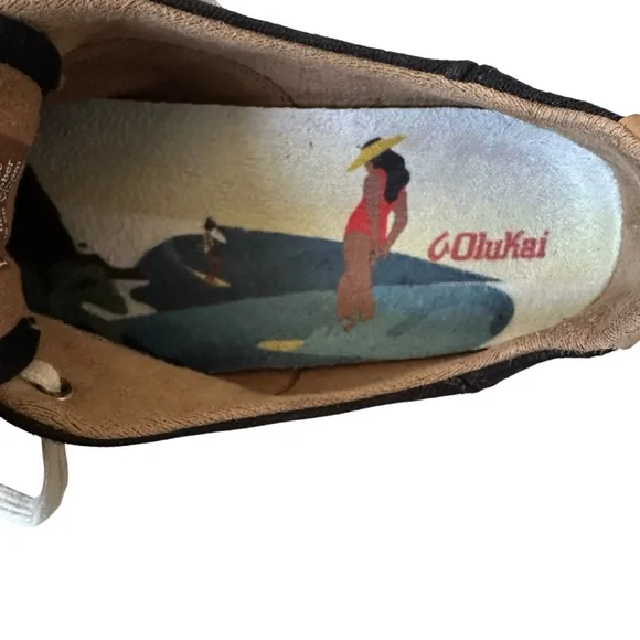 OLUKAI KAULA PA’A LLI CONVERTABLE LINEN ESPADRILLE SHOES SIZE 37