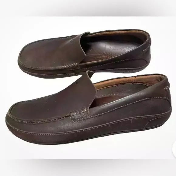 Olukai Kulana leather brown loafers SZ 13 NWOT