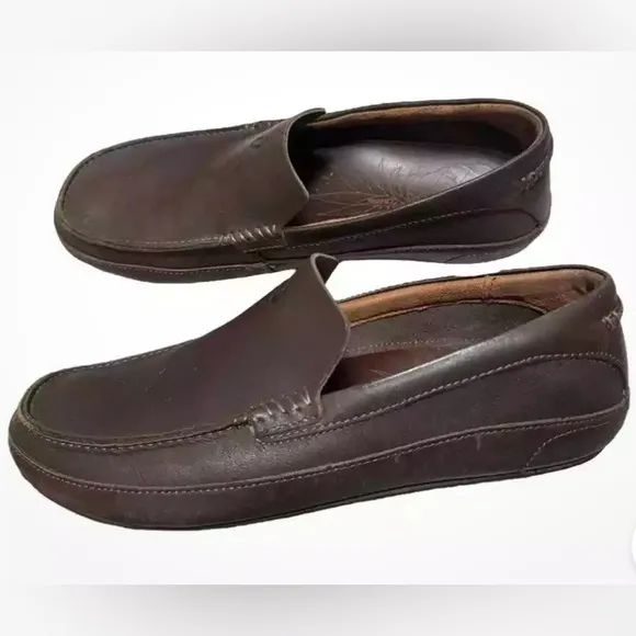 Olukai Kulana leather brown loafers SZ 13 NWOT