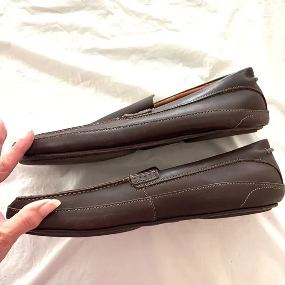 Olukai Kulana leather brown loafers SZ 13 NWOT