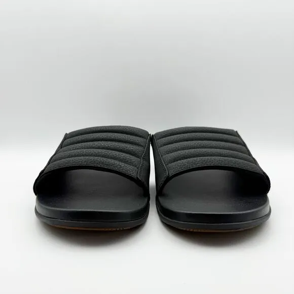 OluKai Men's Maha 'Olu Slides Size US 10 EU 43 Black Water Resistant NIB