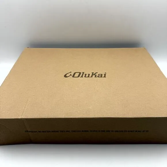 OluKai Men's Maha 'Olu Slides Size US 10 EU 43 Black Water Resistant NIB