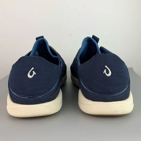 Olukai men’s trench blue Moku Pae slip on breathable mesh sneakers size 41 US 8