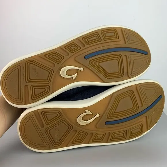 Olukai men’s trench blue Moku Pae slip on breathable mesh sneakers size 41 US 8