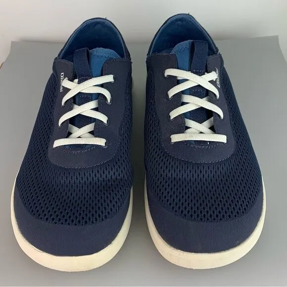 Olukai men’s trench blue Moku Pae slip on breathable mesh sneakers size 41 US 8