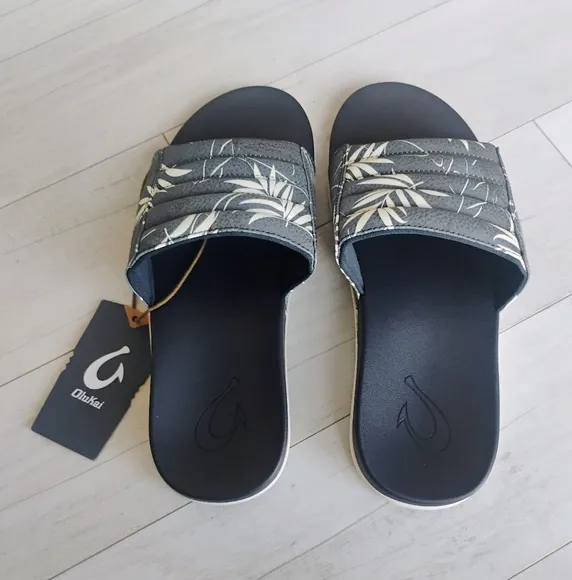 OluKai NEW Mens Maha 'Olu Slides Slip-on Sandals