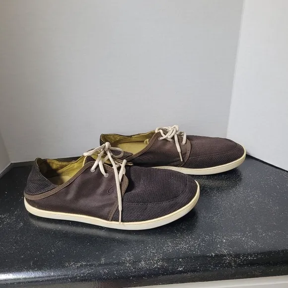 Olukai Nohea Brown Mesh Sneakers