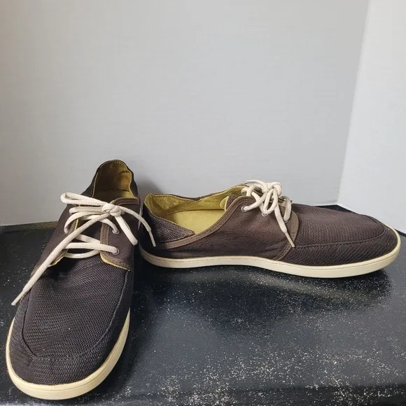 Olukai Nohea Brown Mesh Sneakers