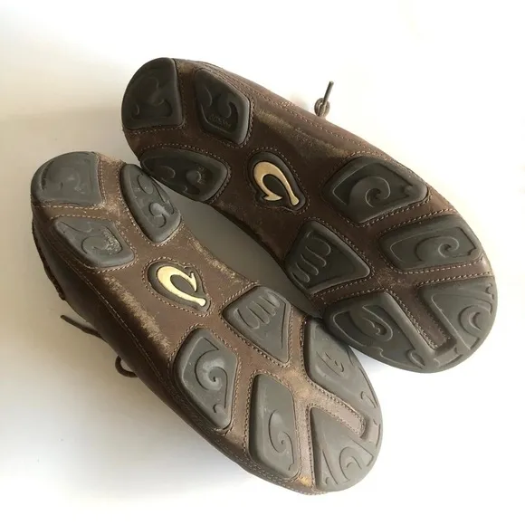 OluKai Ohana Leather Lace Up Loafers