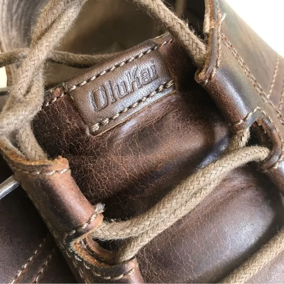 OluKai Ohana Leather Lace Up Loafers