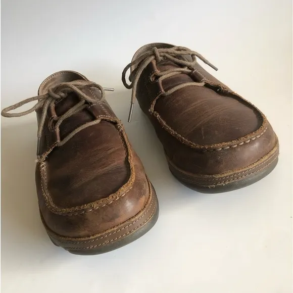OluKai Ohana Leather Lace Up Loafers
