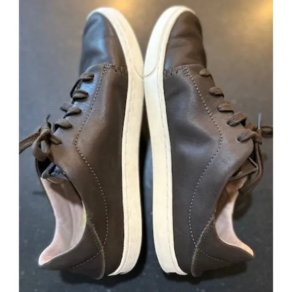 OLUKAI Pehuea Li 'ILI Brown Leather Sneakers Drop In Heel EU 39, Women's 9