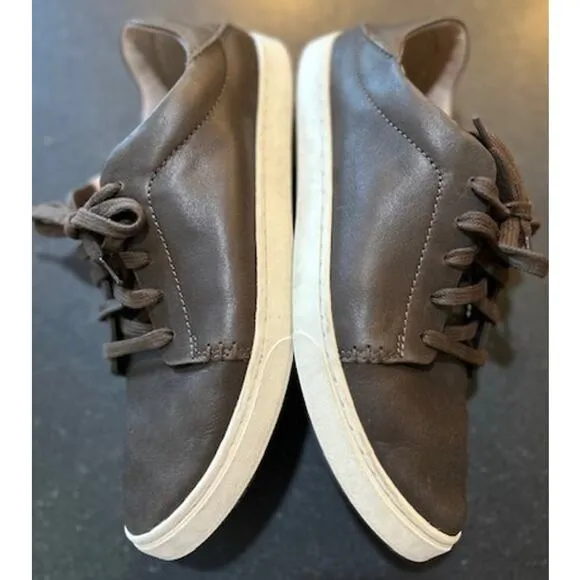 OLUKAI Pehuea Li 'ILI Brown Leather Sneakers Drop In Heel EU 39, Women's 9