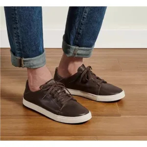 OLUKAI Pehuea Li 'ILI Brown Leather Sneakers Drop In Heel EU 39, Women's 9