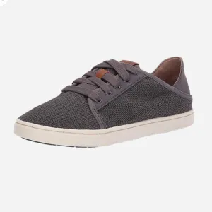 OluKai Pehuea Li Lace Up Gray Mesh Water Walking Sneakers Women’s 7.5