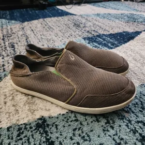 Olukai Shoes Men’s Size 10 Nohea Mesh Brown Slipon Casual Loafers Collapse Heels