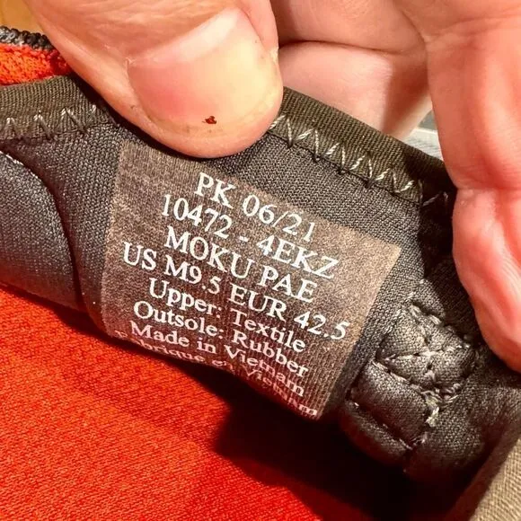 Olukai Moku Pae Mesh Sneakers. Gray/orange. Size 9.5M
