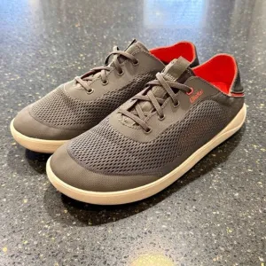 Olukai Moku Pae Mesh Sneakers. Gray/orange. Size 9.5M