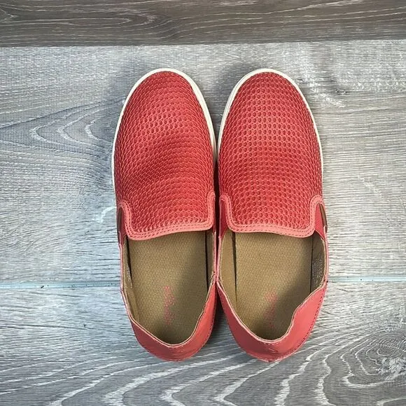 Olukai Pehuea Slip On Coral Women’s Sz 6.5 Mesh Collapsible Heel Sneakers