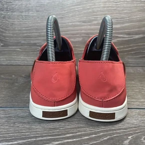 Olukai Pehuea Slip On Coral Women’s Sz 6.5 Mesh Collapsible Heel Sneakers