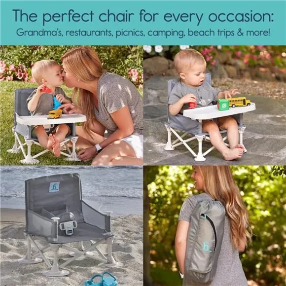 OmniBoost Travel Booster Seat with Tray for Baby | Folding Portable Baby Booster