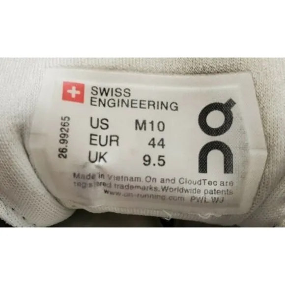 On Cloudnova Mesh Running Sneakers Mens Sz 10 Navy Grey White 26.99265