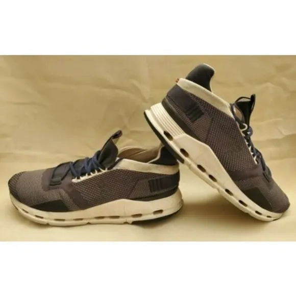 On Cloudnova Mesh Running Sneakers Mens Sz 10 Navy Grey White 26.99265
