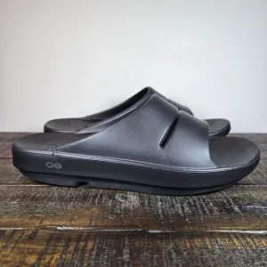 Oofos OOahh Mens Size 10 Recovery Slip-On Slides Sandals Black Womens 12