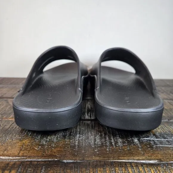 Oofos OOahh Mens Size 10 Recovery Slip-On Slides Sandals Black Womens 12