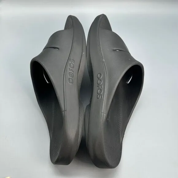 OOfos OOahh Slides Mens Size 11 Black Sandals Foam Comfort Shoes Slip On Water