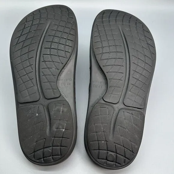 OOfos OOahh Slides Mens Size 11 Black Sandals Foam Comfort Shoes Slip On Water