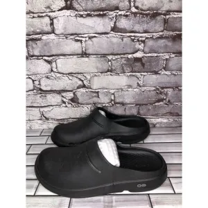 OOFOS Unisex OOcloog Black Recovery Slides Slip On Rubber Clogs Sz 45EU/Men’s 12