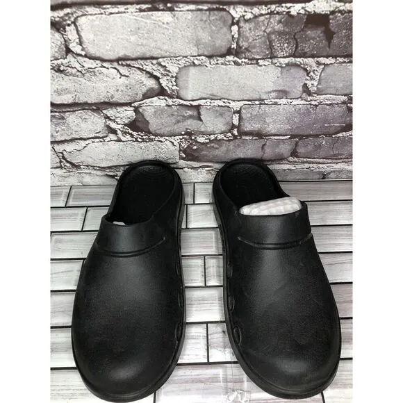 OOFOS Unisex OOcloog Black Recovery Slides Slip On Rubber Clogs Sz 45EU/Men’s 12