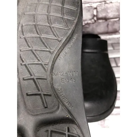 OOFOS Unisex OOcloog Black Recovery Slides Slip On Rubber Clogs Sz 45EU/Men’s 12