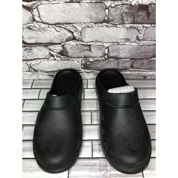 OOFOS Unisex OOcloog Black Recovery Slides Slip On Rubber Clogs Sz 45EU/Men’s 12