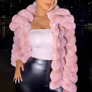 Open Front Fuzzy Coat