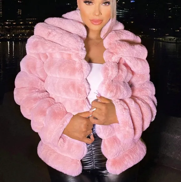 Open Front Fuzzy Coat