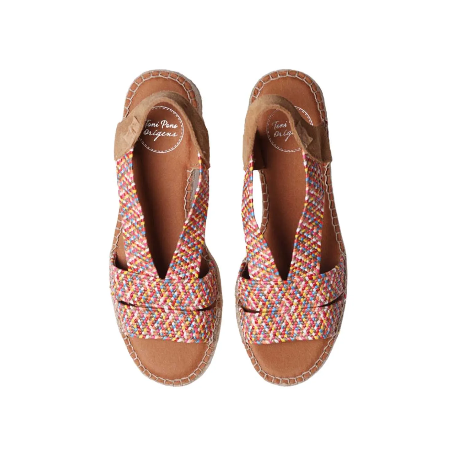 Open Toe Leather Espadrille with Wide Heel for Women - Dalyn