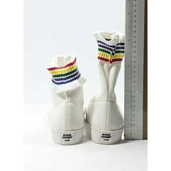 Opening Ceremony Women's Bobby Ruffled Sock Slip-On Sneakers Size 38 (MSRP $250)