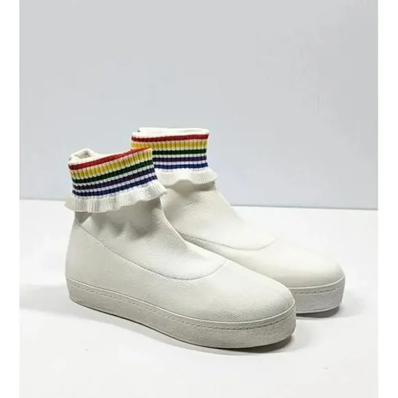 Opening Ceremony Women's Bobby Ruffled Sock Slip-On Sneakers Size 38 (MSRP $250)