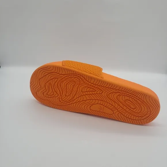 Orange Adidas HU Slides with Adjustable Straps - Size 10