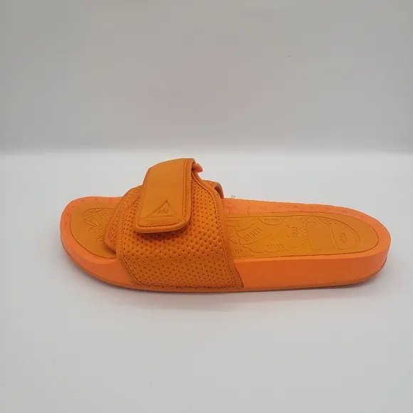 Orange Adidas HU Slides with Adjustable Straps - Size 10
