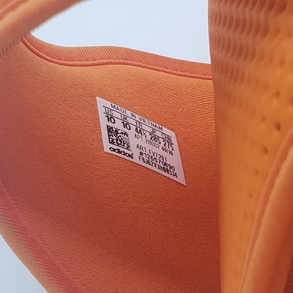 Orange Adidas HU Slides with Adjustable Straps - Size 10