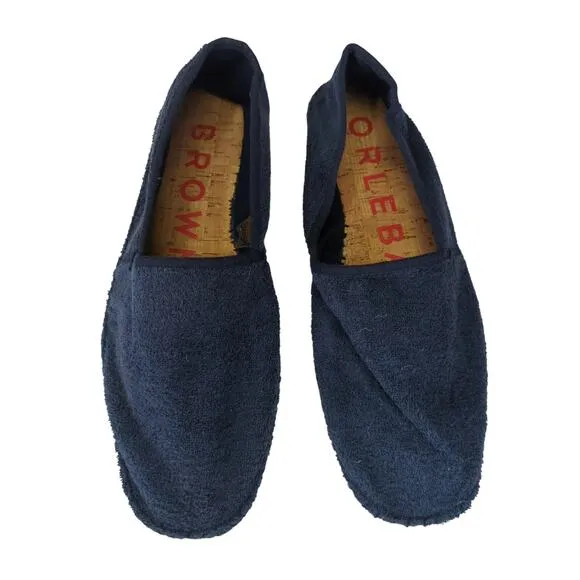 Orlebar Brown Fleet Cotton Terry Espadrilles Blue EU 46 UK 12 US Men's 13 Casual